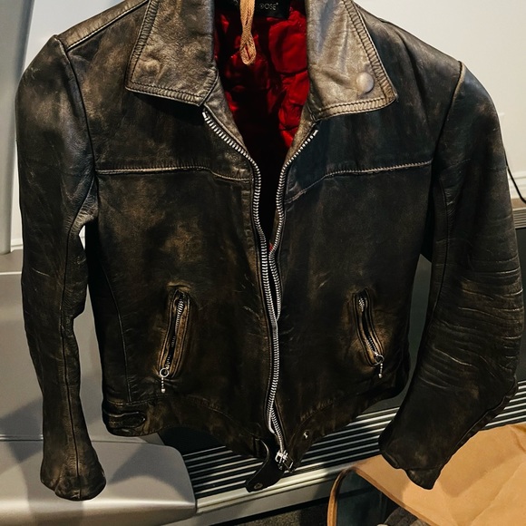 Golden Goose Deluxe Jackets & Blazers - CLASSIC LUXE vintage leather motorcycle Sz 8-10/ M by Italian label Golden Goose